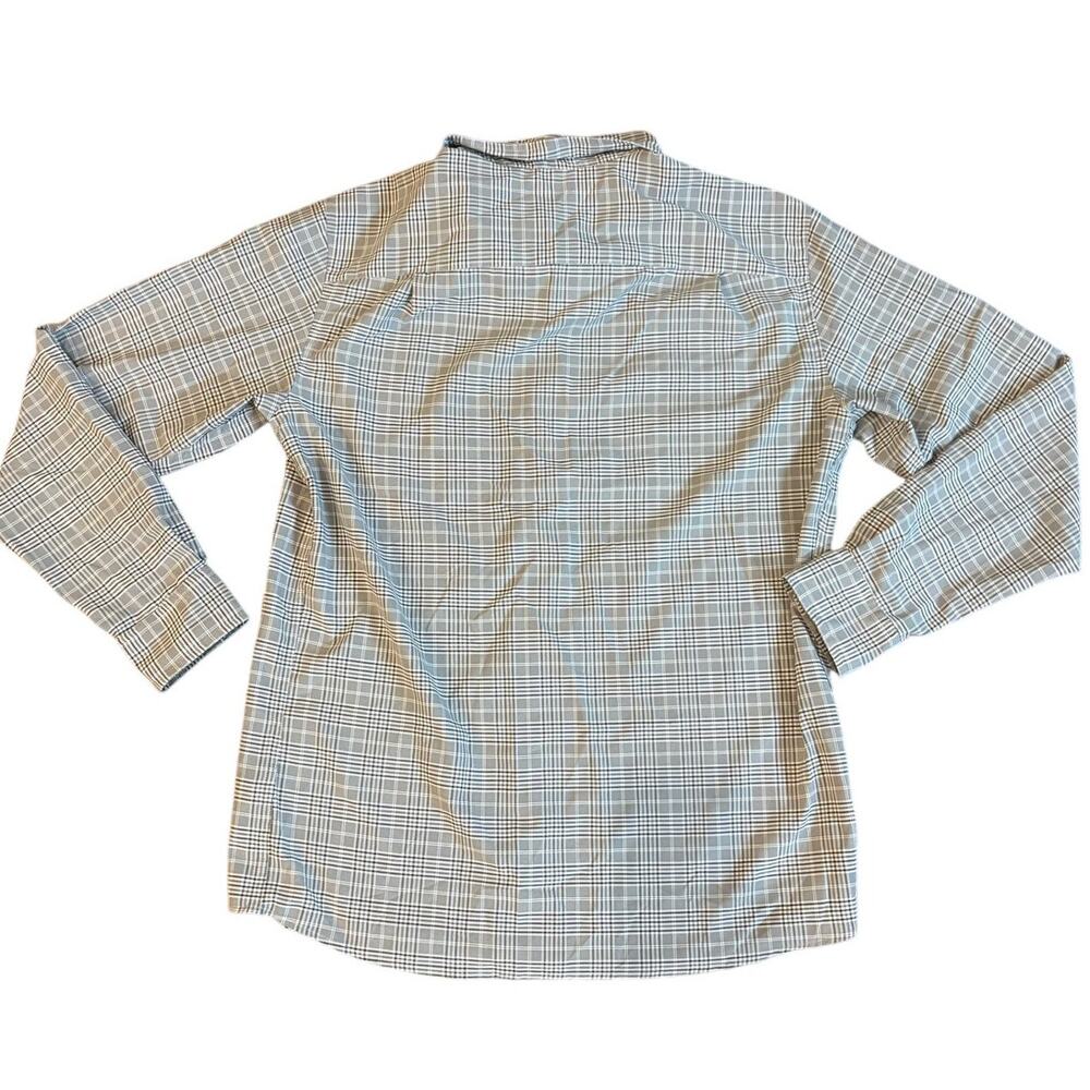 Orvis Active Fit Seawool Plaid Button Down Shirt Mens M Gray Performance Fishing - Picture 9 of 9